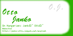 otto janko business card